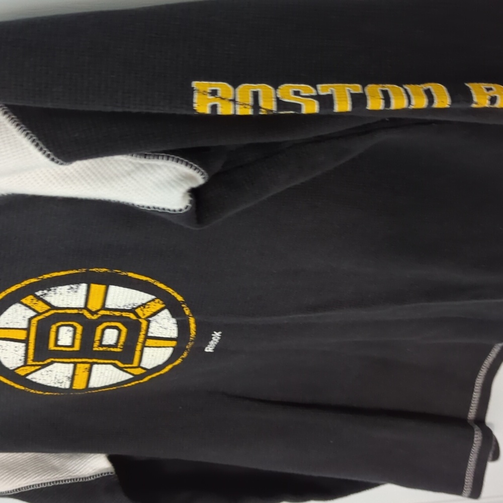 Boston Bruins Reebok Sz L Women Black Long Sleeve - Picture 3 of 5